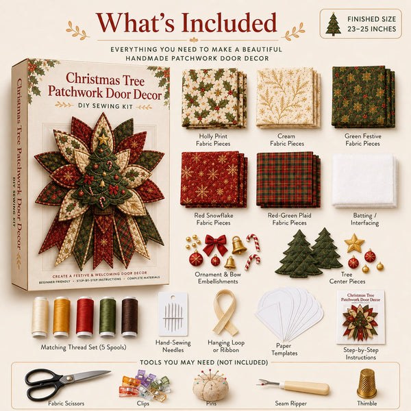 Morantiva™ StitchJoy Christmas Door Hanging Kit